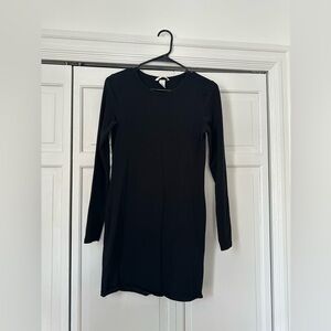 H&M Classic Black Long Sleeve Mini Bodycon Dress